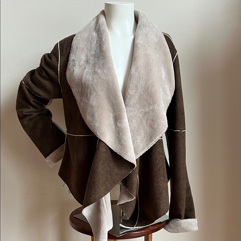 True Grit Dylan Teddy Jacket faux suede and shearling ranch jacket